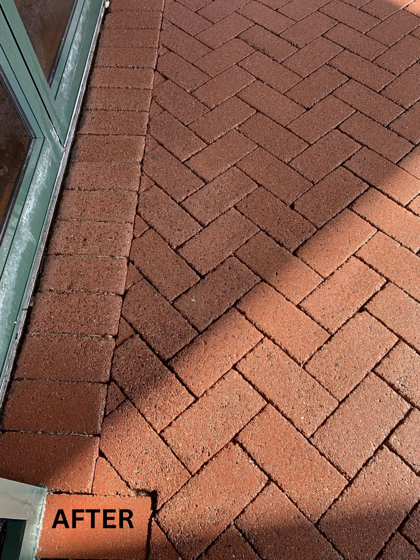 brick-paver-dirty-pressure-washing-after clean brick pavers after being pressure washed